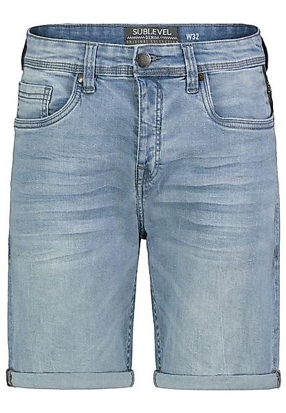 SUBLEVEL Jeansshorts Denim Bermuda Jeansshorts mit Umschlag Denim Shorts günstig online kaufen