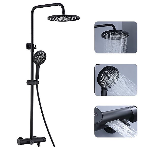 Topcony Duschsystem Duschsystem mit Thermostat 38 °C Duscharmatur Kompletts günstig online kaufen