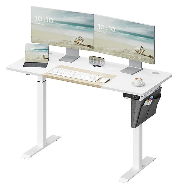 SONGMICS Schreibtisch, Höhenverstellbarer elektrisch, mit Stoff- günstig online kaufen