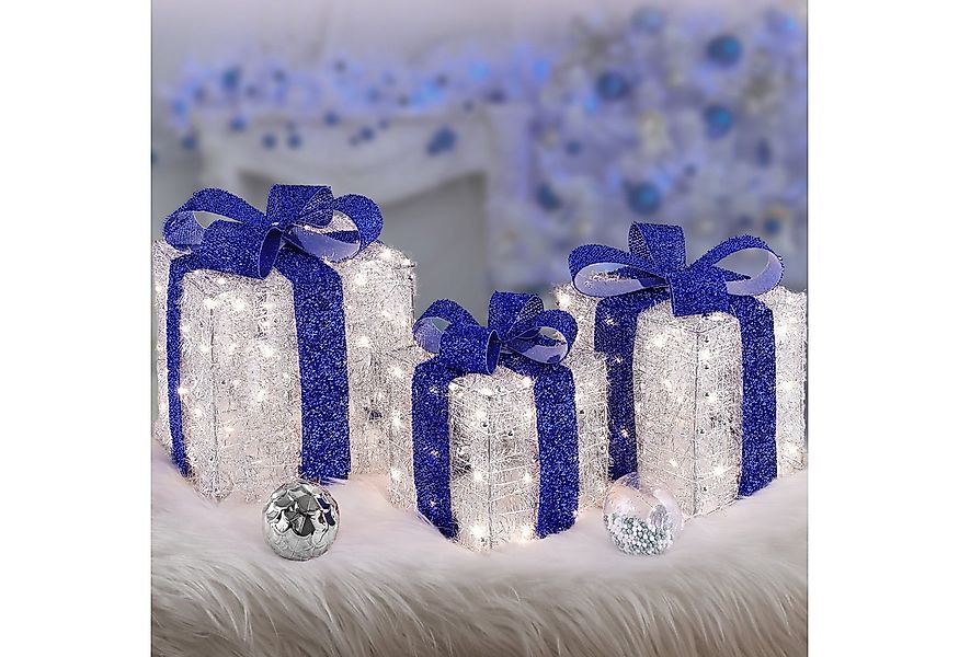 Elegear LED Dekolicht Weihnachtsfigur 3 Set Geschenkbox, Leuchtfiguren für günstig online kaufen