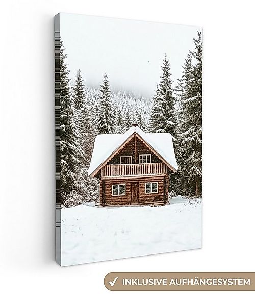 OneMillionCanvasses® Leinwandbild Startseite - Wald - Winter - Natur - Schn günstig online kaufen