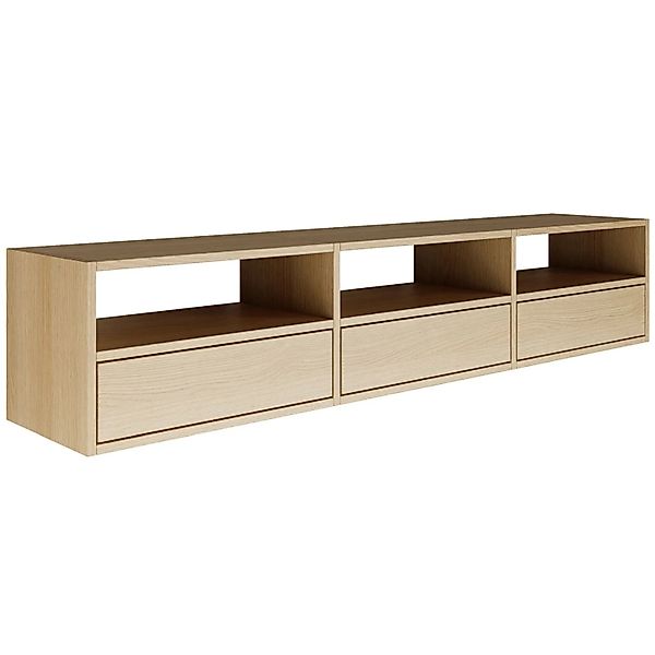 Selsey TV-Hängeboard Framme 150 cm mit Offenen Ablagen Holzoptik Eiche günstig online kaufen