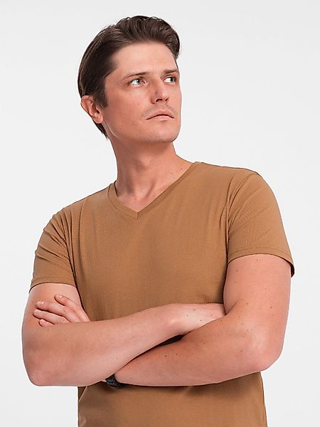 OMBRE T-Shirt Klassisches Herren-T-Shirt mit V-Ausschnitt günstig online kaufen