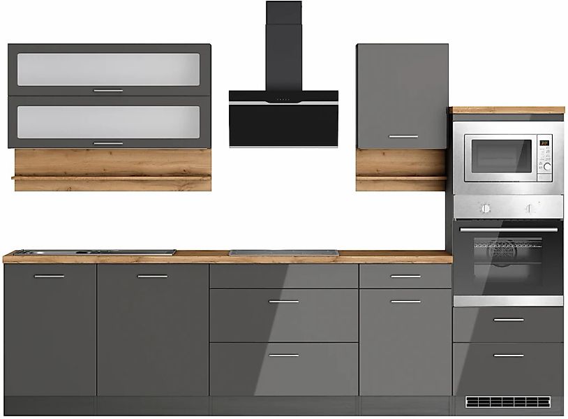 KOCHSTATION Küchenzeile "KS-Milan", 300 cm breit, viel Stauraum, wahlweise günstig online kaufen