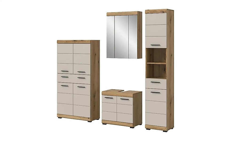 Badkombination   ¦ holzfarben ¦ Maße (cm): B: 201 H: 191 Schränke > Badschr günstig online kaufen