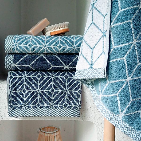 framsohn frottier Handtuch Set "Design Jacquard Prisma" mehrfarbig gewebtem günstig online kaufen