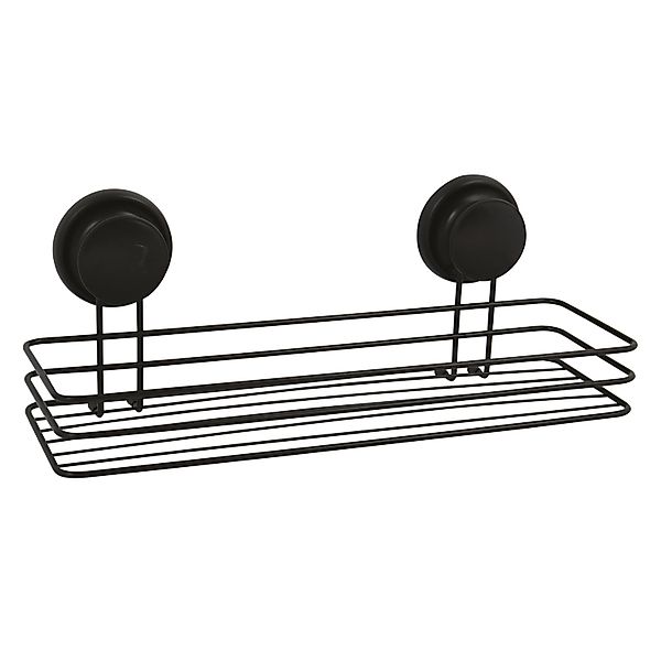 MSV Duschregal Mega Ventouses Stahl 35,2 cm x 14 cm x 13 cm Mattschwarz günstig online kaufen