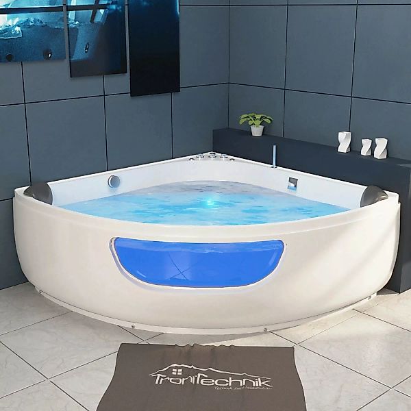 Tronitechnik Whirlpool Badewanne Eckwhirlpool Paros 150Cm X 150Cm Acrylwann günstig online kaufen