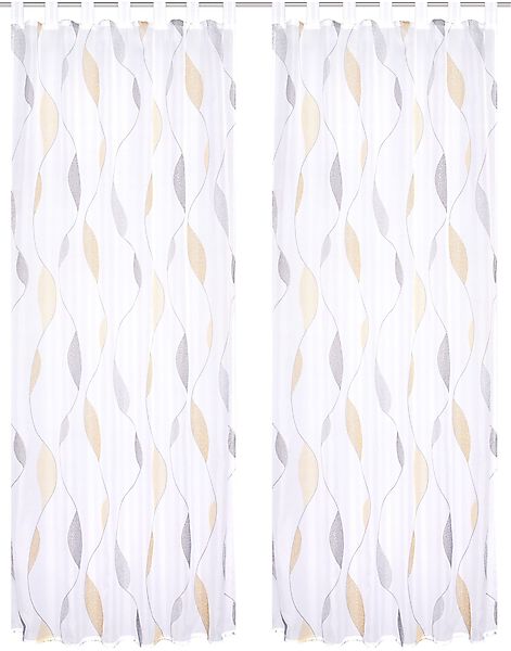 HOME WOHNIDEEN Vorhang "PAOLO" Schlaufen 2 Stk. tlg. 2er Pack Schlaufenscha günstig online kaufen