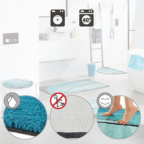 REDBEST Badematte WC-Vorlage "Lynn", Höhe 20 günstig online kaufen