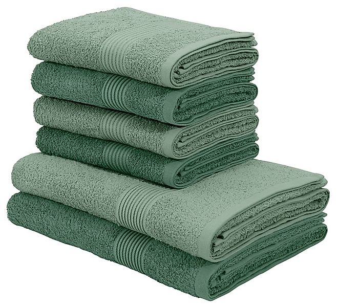 my home Handtuch Set »Anna, 2 Duschtücher 70x140, 4 Handtücher 50x100«, Set günstig online kaufen