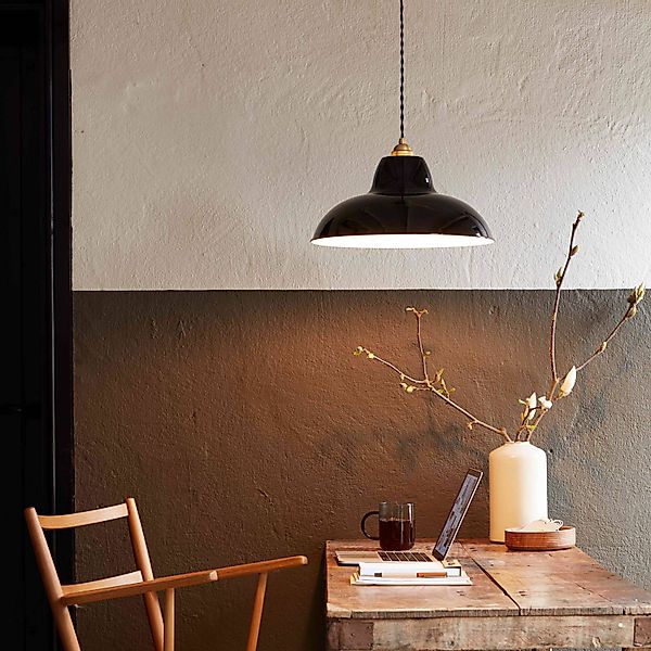 Anglepoise Hängelampe Original 1227 Brass Midi Wide, schwarz günstig online kaufen