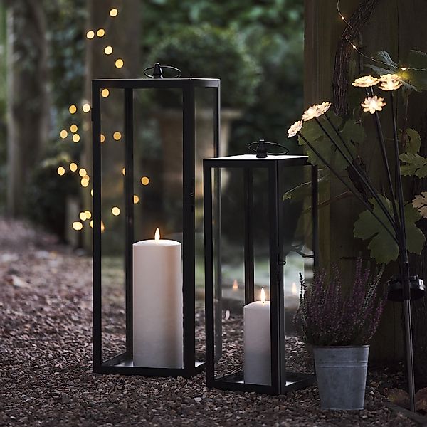 Großes Bowen Gartenlaternen Duo mit TruGlow® Outdoor Kerze günstig online kaufen