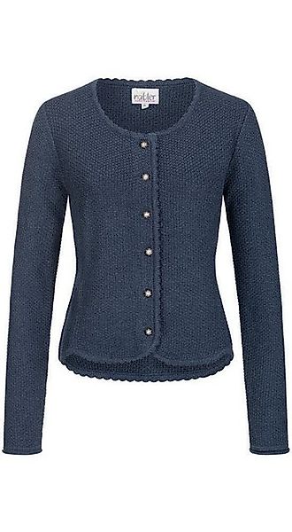 Nübler Trachtenstrickjacke Strickjacke Langarm Yvonne in Blau von Nübler günstig online kaufen