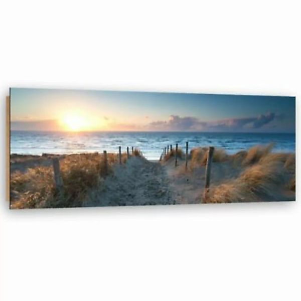 FEEBY® Kunst Sonnenuntergang über dem Meer 3 Leinwandbilder bunt Gr. 90 x 3 günstig online kaufen
