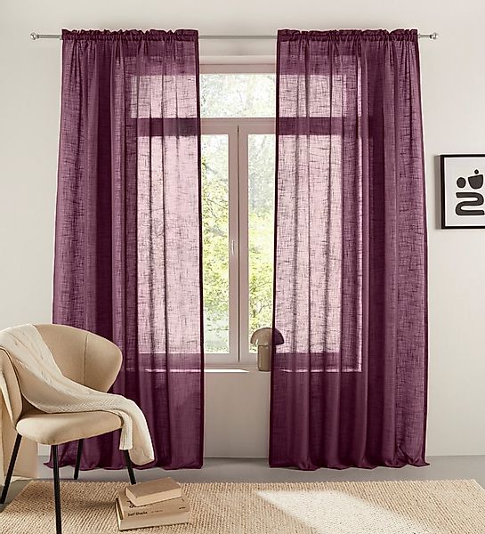 LeGer Home by Lena Gercke Gardine Marusha (1 St), Stangendurchzug, halbtran günstig online kaufen