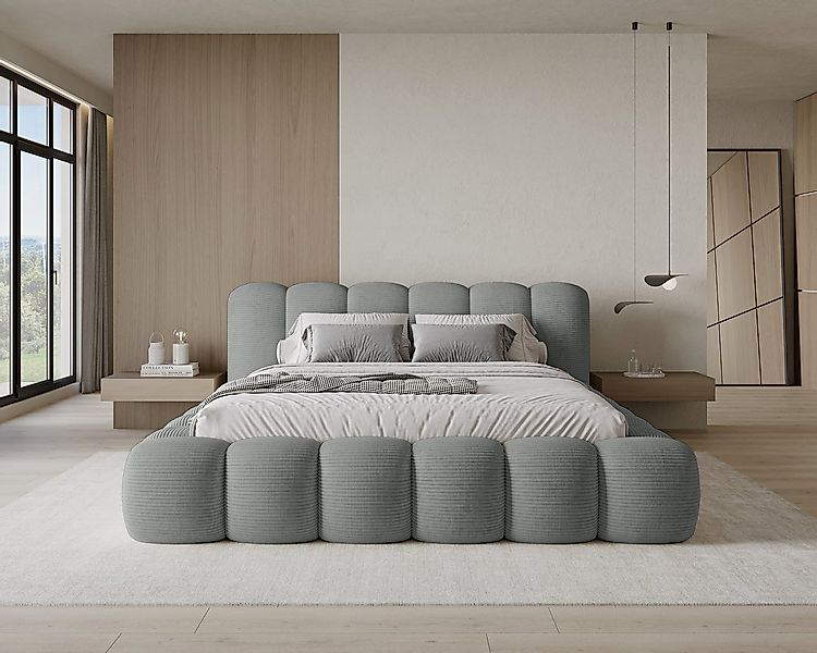 Chilly Möbel Polsterbett Stone Cord Stoff 180x200 cm mit Stauraum Poso 60 günstig online kaufen