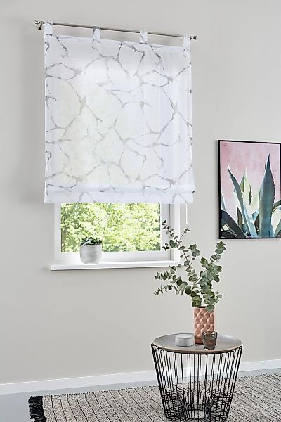 my home Raffrollo "Fulda" mit Schlaufen Transparent, Voile, Polyester günstig online kaufen
