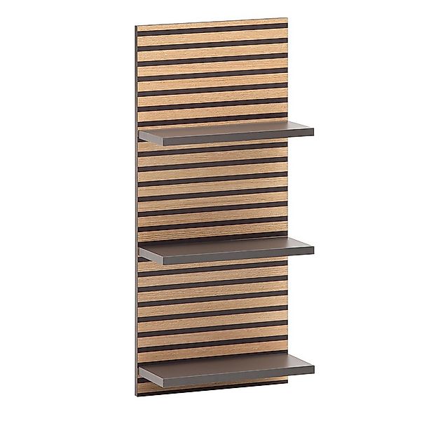 Lomadox Wandregal KANE-80, Akustikpaneel Optik anthrazit 3 Ablageböden 30,3 günstig online kaufen