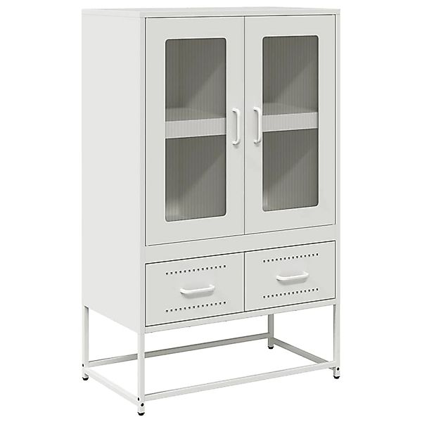 vidaXL Highboard Weiß 68x39x111,5 cm Stahl 853367 günstig online kaufen