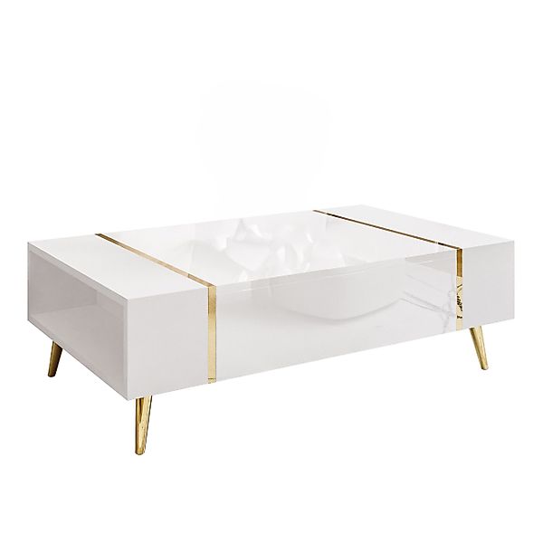 Lookway Couchtisch ONYX auf goldenen Beinen günstig online kaufen