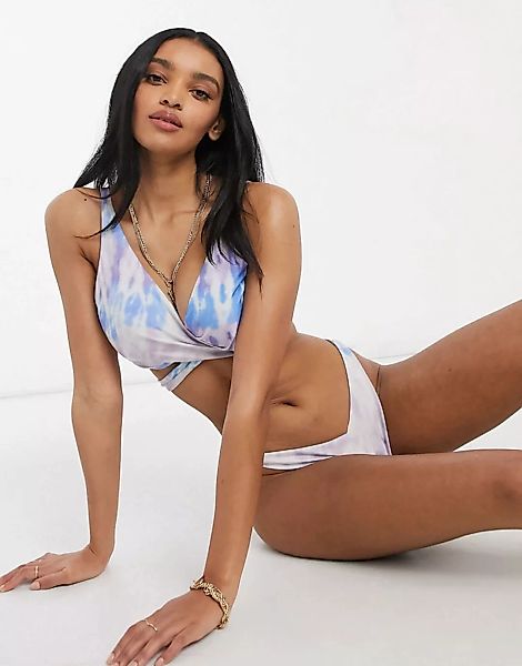 ASOS DESIGN – Fuller Bust – Exklusive Bikinihose mit hohem Beinausschnitt, günstig online kaufen