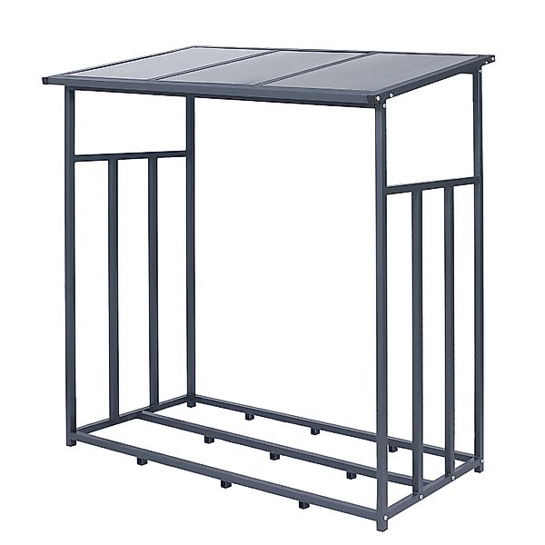 ML-Design Metall Kaminholzregal Anthrazit XXL 187,5x70x185 cm Brennholzrega günstig online kaufen