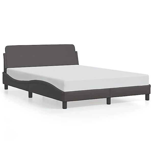 vidaXL Bettgestell Dover Grau 120x200 cm Kunstleder 373161 günstig online kaufen