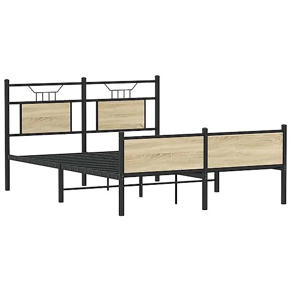vidaXL Bettgestell Ohne Matratze Sonoma-Eiche 140x190 cm Holzwerkstoff 4106 günstig online kaufen