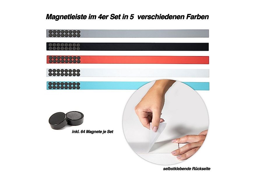 Master of Boards Magnettafel Magnetleisten, 5 Farben & 2 Größen, Magnet, Le günstig online kaufen
