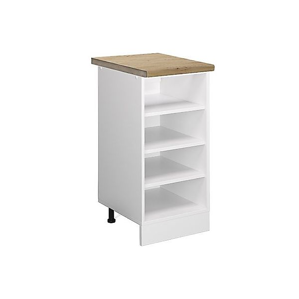 Vicco Unterschrank R-Line, Weiß/Weiß, 40 cm, AP Eiche günstig online kaufen