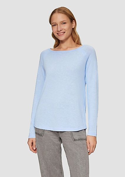 s.Oliver Langarmshirt T-Shirt Langarmshirt mit Flammgarnstruktur günstig online kaufen