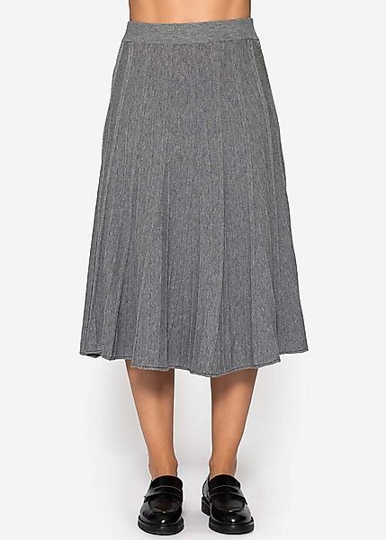 SASSYCLASSY Midirock Plissierter Strickrock für Damen Strukturierter Rock m günstig online kaufen