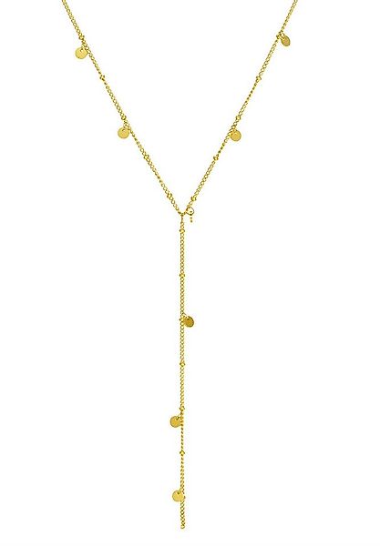 Hey Happiness Y-Kette mit Münz Anhänger, vergoldet, Schlichte Edelstahl Y-K günstig online kaufen