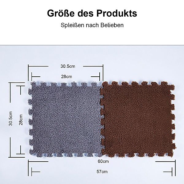 DOPWii Teppich 10 Stück Fußmatten,EVA,Schneidbar,Frei Spleißbar, günstig online kaufen