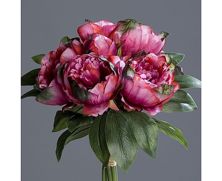 Kunstblume Pfingstrosenbund mit 8 Blüten 36cm DP künstliche Päonie Strauß P günstig online kaufen