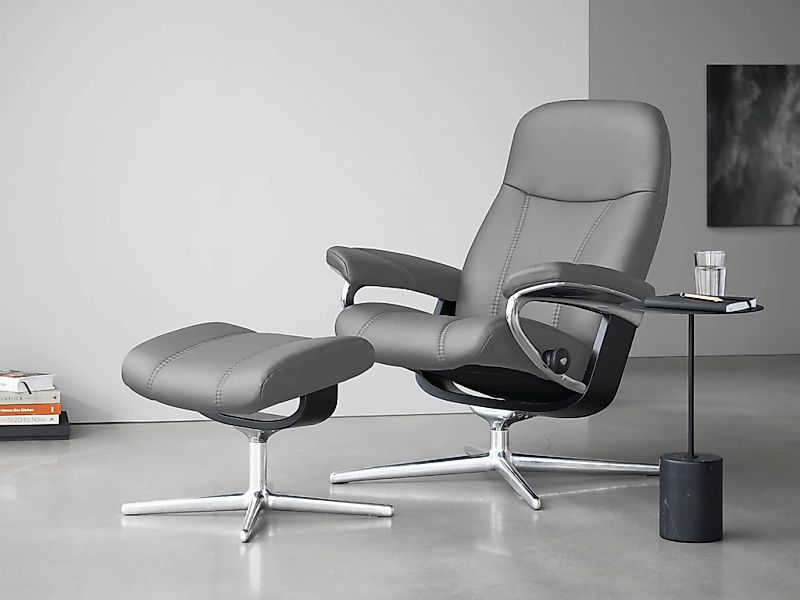 Stressless "Consul" mit Cross Base, Größe S, M & L, Holzakzent Schwarz günstig online kaufen