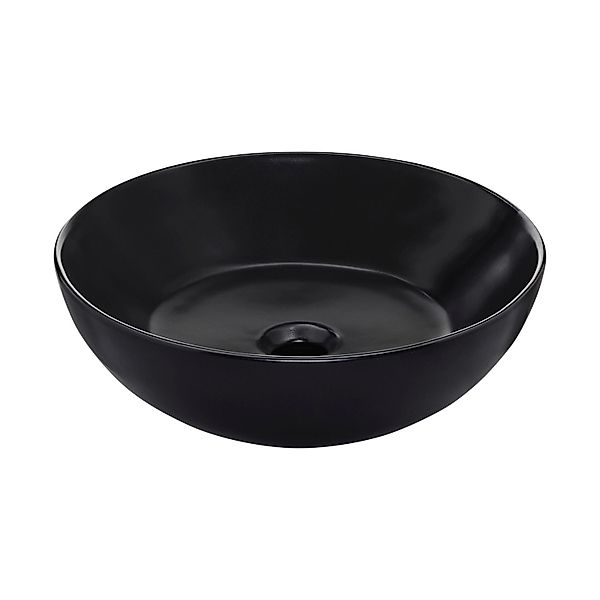 Schöner Wohnen Aufsatz-Waschbecken Beco 38 cm Mattschwarz günstig online kaufen