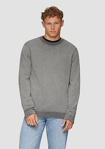 QS Longpullover Strickpullover Strickpullover in melierter Optik günstig online kaufen