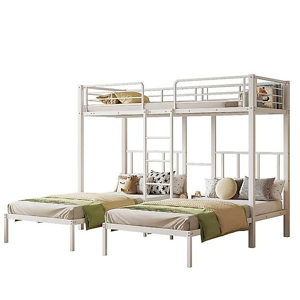 Celya Kinderbett Dreierbett, Etagenbett mit Leiter für Kinder 90x200cm günstig online kaufen