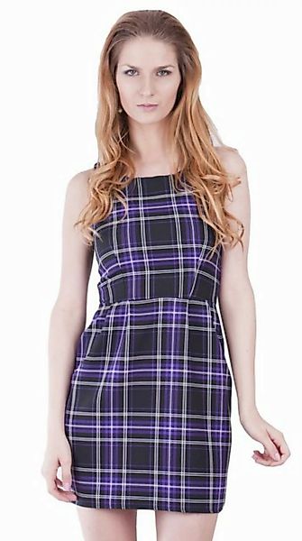 Sarcia.eu Minikleid Violett-schwarz kariertes Minikleid John Zack S günstig online kaufen