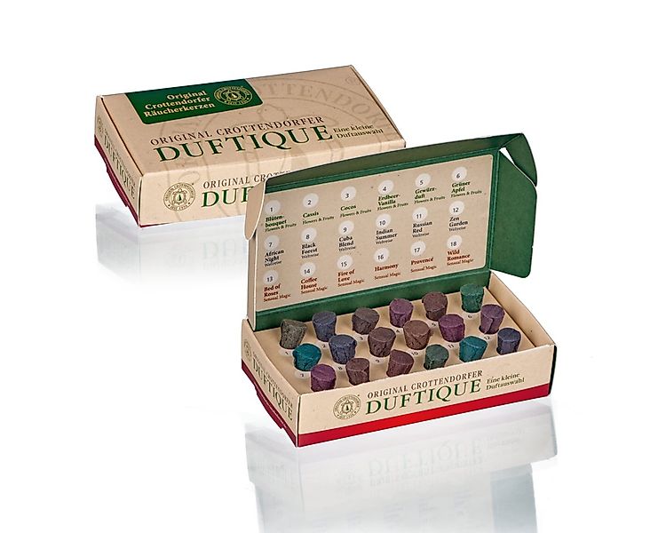 Crottendorfer Duftkerze Duftique Probierset 2: Flowers & Fruits, Weltreise günstig online kaufen