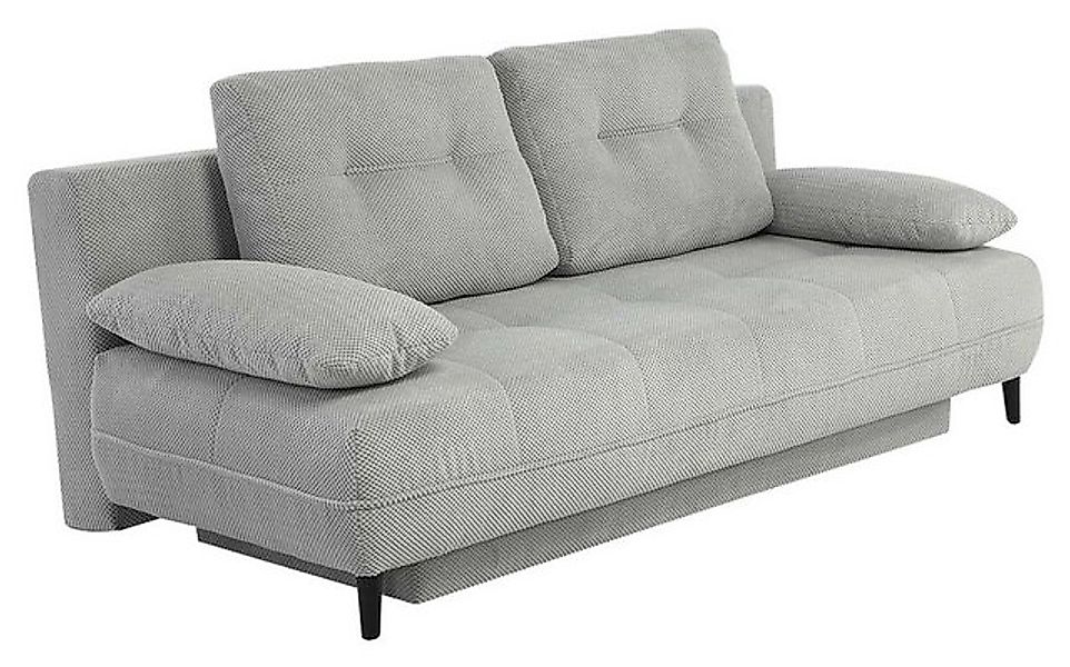 Jockenhöfer Gruppe Schlafsofa TILL, Hellgrau, Waffelcord, mit Bettkasten, B günstig online kaufen