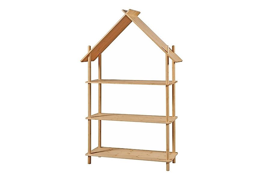 en.casa Kinderregal, »Hamarøy« in Hausoptik Bambus 137x90x30cm Natur günstig online kaufen
