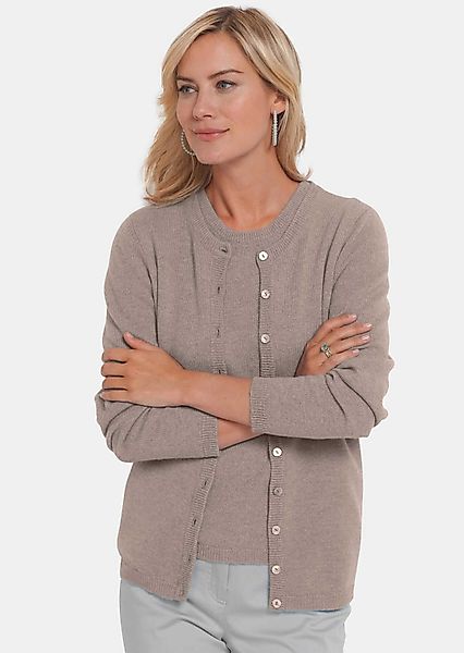 GOLDNER Strickjacke Kurzgröße: Kaschmirstrickjacke mit Rundhals günstig online kaufen