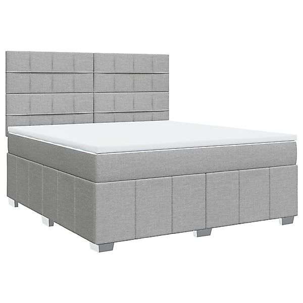 vidaXL Boxspringbett mit Matratze Hellgrau 180x200 cm Stoff 3291747 günstig online kaufen