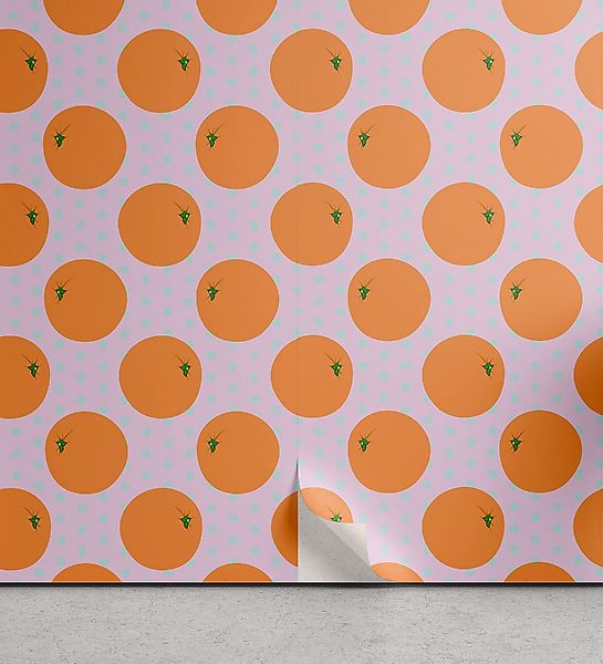 Abakuhaus Vinyltapete selbstklebendes Wohnzimmer Küchenakzent, Orange günstig online kaufen