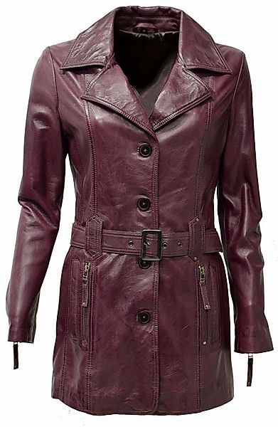 Zimmert Leather Ledermantel Kaja weiches Lammnappa Washed Bordo Rot, Cognac günstig online kaufen