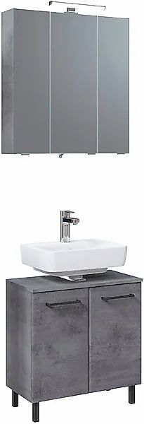 Saphir Badmöbel-Set »Quickset 945 2-teilig, Waschbeckenunterschrank mit LED günstig online kaufen