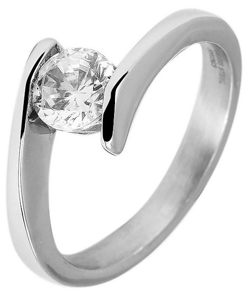 Adelia´s Fingerring Damen Ring aus Edelstahl mit Zirkonia günstig online kaufen